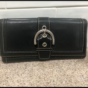 Coach Black Leather Wallet!